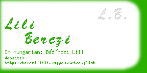 lili berczi business card